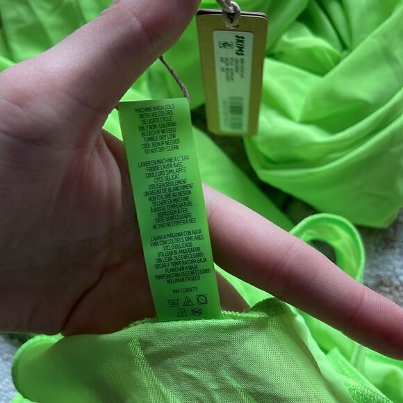 NWT SKIMS mesh cover ups long dress w/ slit - Picture 6 of 7